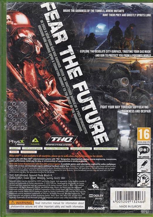 Metro 2033 - XBOX 360 (B Grade) (Genbrug)